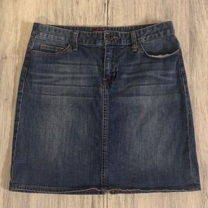 Tommy Hilfiger Womens Denim  Skirt Medium Wash Blue Size 2 Jean Skirt